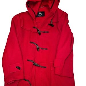 BURBERRY Coat-Ladies Red Size M, Burberry toggle coat